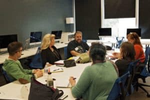 Artists Talking at a Workshop